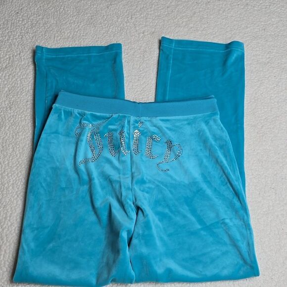 950 NWT Juicy Couture OG Big Bling Velour Track Pants Sz Med - Picture 2 of 6